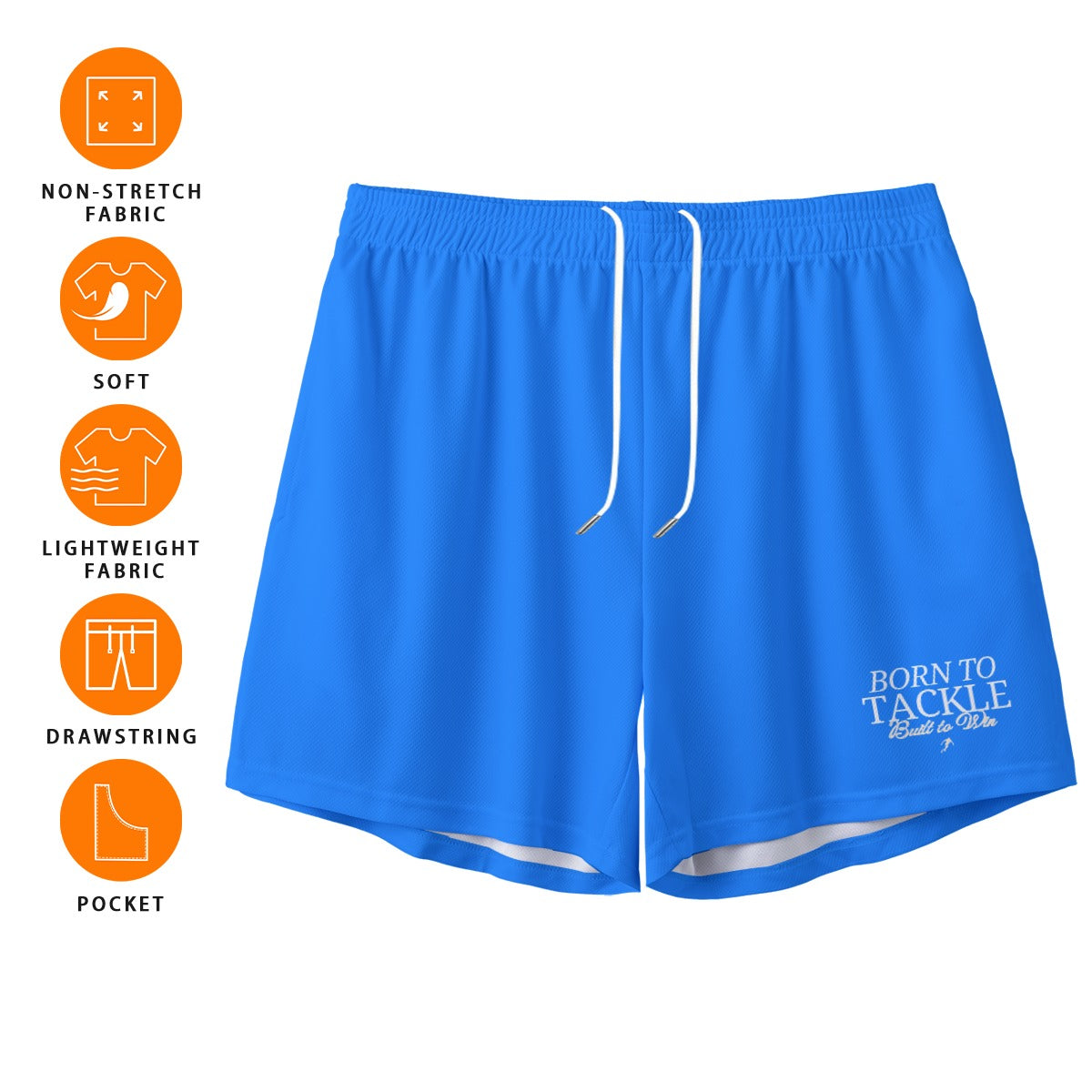 Born to Tackle Shorts (Blue)