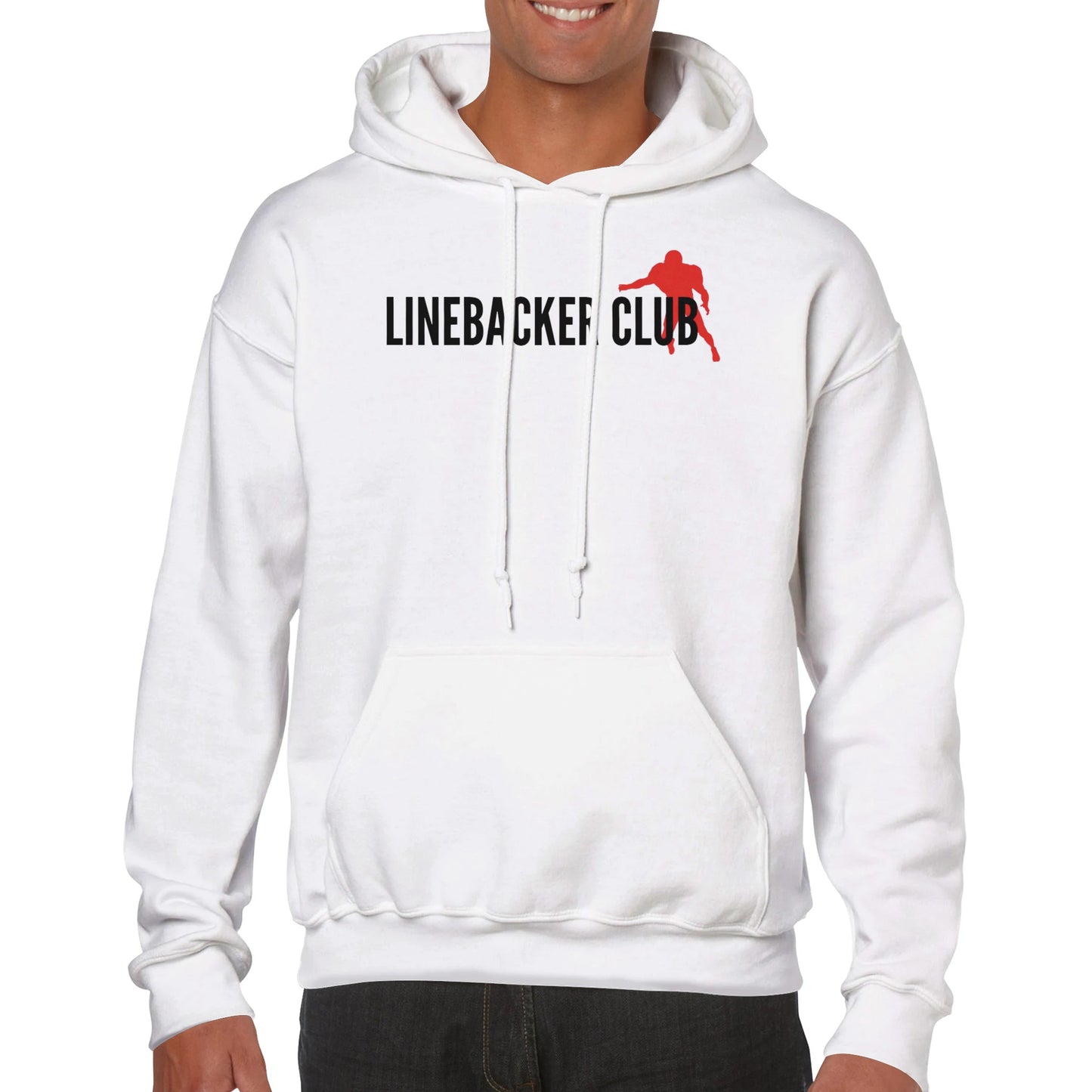 Linebacker Club Hoodie (White)